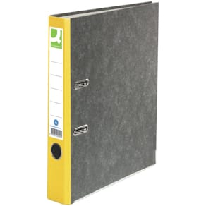 Ordner Q-CONNECT, Pappe, A4, 50 mm, gelb