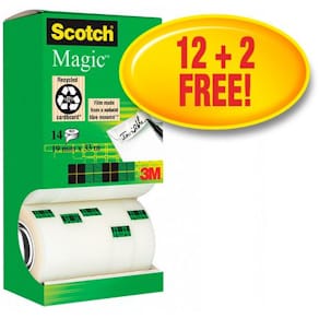 Dokumenttejp Scotch Magic 810, osynlig, 19mm x 33m, 14/fp