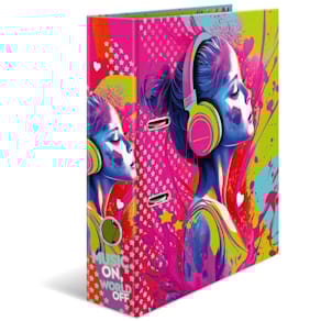 Ordner HERMA Music Girl, A4, 70 mm, bunt