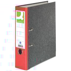 Ordner Q-CONNECT, Pappe, A4, 80 mm, rot