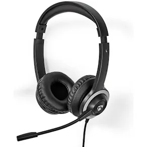 Headset NEDIS CHSTU310BK On-Ear USB-A/C