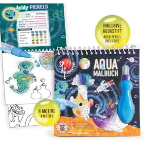 Malbuch TRENDHAUS Aqua mit Stift, 16 x 16 cm