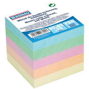 Zettelbox-Nachfüllung DONAU, 83 x 83 mm, pastell