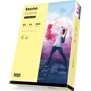 Kopierpapier Tecno Colors, A4, 80 g/m², 500 Blatt, hellgelb