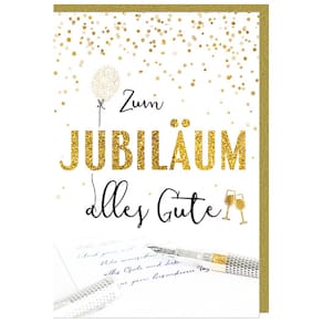 Jubiläumskarte Braun+ Company, geprägt, mit Umschlag, 115×170 mm
