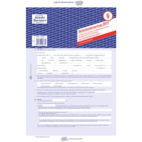 Mietvertrag Avery Zweckform 2873, A4, SD