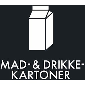 Etiket Mad- og drikkekartoner 120x120 mm, sort/hvid, 1 stk