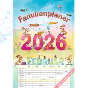 Familienplaner Alpha Edition Cartoon, 6 Spalten