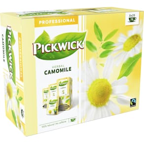 Thee Pickwick, kamille, fairtrade, pak van 25 zakjes