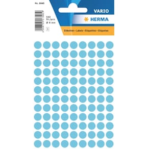 Etiketten HERMA, Ø 8 mm, blau
