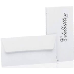 Briefhüllen Rössler Edelbütten, DIN lang, SF, 20 St., weiß