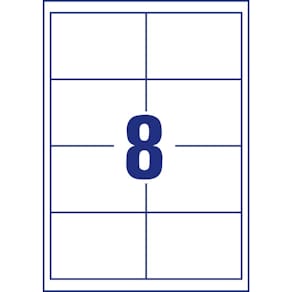 Universaletiketten Avery Zweckform, 97 x 67,7 mm, weiß