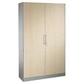 Flügeltürenschrank CP, 2 Fachböden, hellgrau