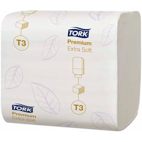 Toiletpapirark Tork Premium 2-lags hvid, 110 mm, 7560 ark
