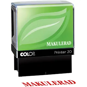 Stämpel "MAKULERAD" 35x5mm COLOP Röd