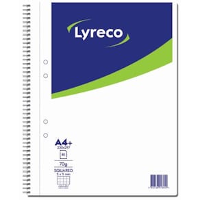 Kollegieblock LYRECO A4 70g 80bl rut