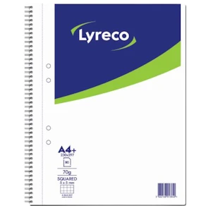 Kollegieblock LYRECO A4 70g 80bl rut