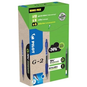 Gelpenna PILOT G2 Plus. blå 12+12/fp