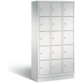 Fächerschrank CP Classic, 3x5 Fächer, hellgrau