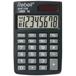 Taschenrechner Rebell, 8-stellig, schwarz