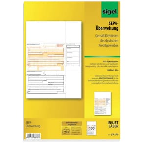 PC-Formular Sigel SEPA-Überweisung