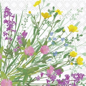 Servett Flora 2-lags 25x25cm 20/fp