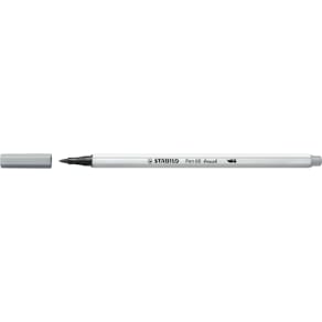 Faserschreiber STABILO Pen 68 brush, mittelgrau