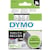 Tape Dymo D1, 9 mm, zwart op transparant