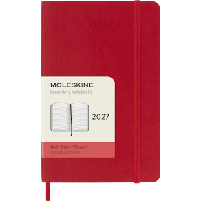 Moleskine Classic Soft 12M Daily Pocket Röd 2027