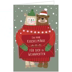 Geldscheinkarte Noname Weihnachten, bunt, mit Umschlag