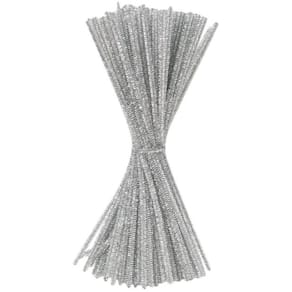 Piprensare Glitter Silver, 30cm, 100/fp