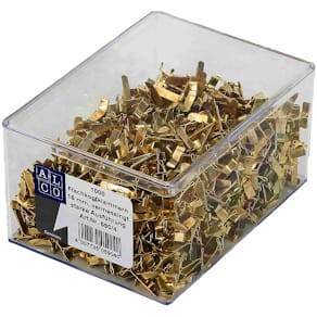 Musterklammern ALCO No. 13 Flachkopf, 16mm, vermessingt, 1000 St.