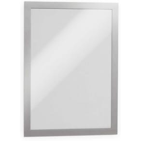 Skilteramme Durable DURAFRAME A4 sølv, selvklæbende, 2 stk
