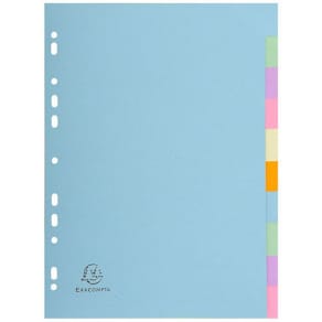 Pärmregister EXACOMPTA Papper Forever A4, 10 flikar