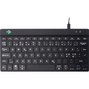 R-Go Compact Break Ergonomic Keyboard (Nordic), wired, Black