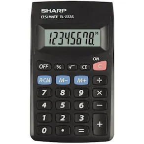 SHARP Miniräknare EL-233SBBK