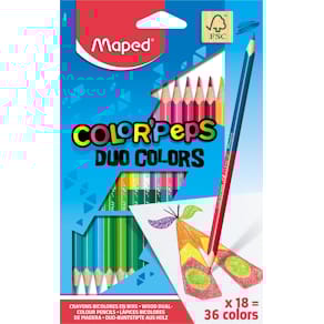 Kleurpotlood Maped Color'Peps Duo, blister met 18 stuks