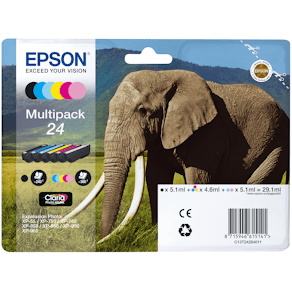 Epson 24 Multipack - 6-pack - 29.1 ml - svart, gul, cyan,