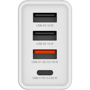 VERBATIM CHR-30EU2 4-port USB Charger White EU