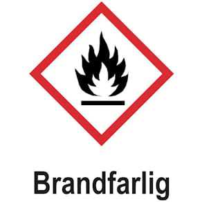 Skylt Brandfarlig A5 Plast