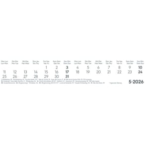 Bastelkalender Alpha, weiß, 2026, A4, 14 Blätter, FSC-zert.