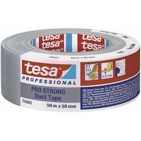 Gaffatape tesa 50 mm x 50 m, 230 µm, grå, 1 rulle