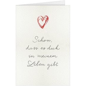 Grußkarte Noname Valentinstag, bunt, 11,5 x 17 cm, inkl. Umschlag