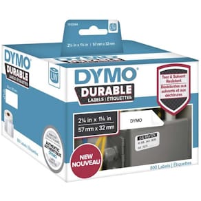 Etiketter DYMO Durable, 57x32 mm til LabelWriter, 800 stk