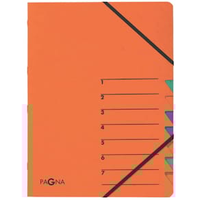 Ordnungsmappe PAGNA Easy, orange, 7-teilig