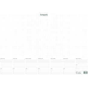 Schrijfonderlegger Brepols, weekkalender, ongedateerd