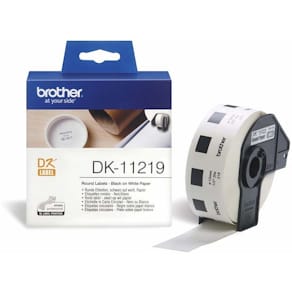 Etiketter Brother DK-11219 12x12 mm hvid, 1200/rulle