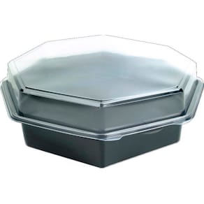 Plastbakke Duni Octaview 2500 ml, sort/klar PS, 75 stk