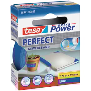 Gewebeband tesa extra Power, blau, 19 mm x 2,75 m