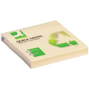 Haftnotizblock Q-CONNECT KF05609, 76 x 76 mm, gelb